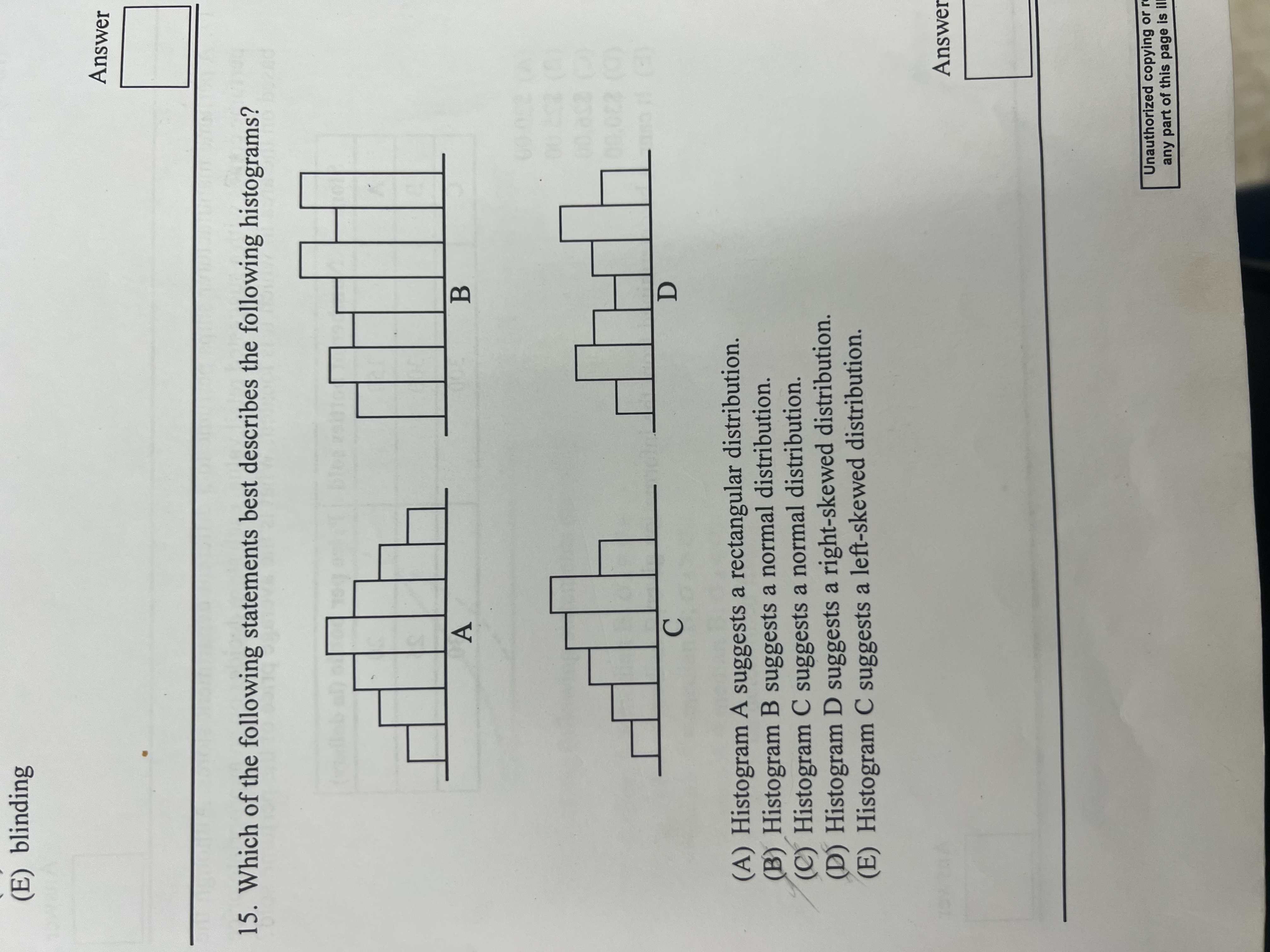 (D) I and II 6.5 = median (E) II and III AnswerSection