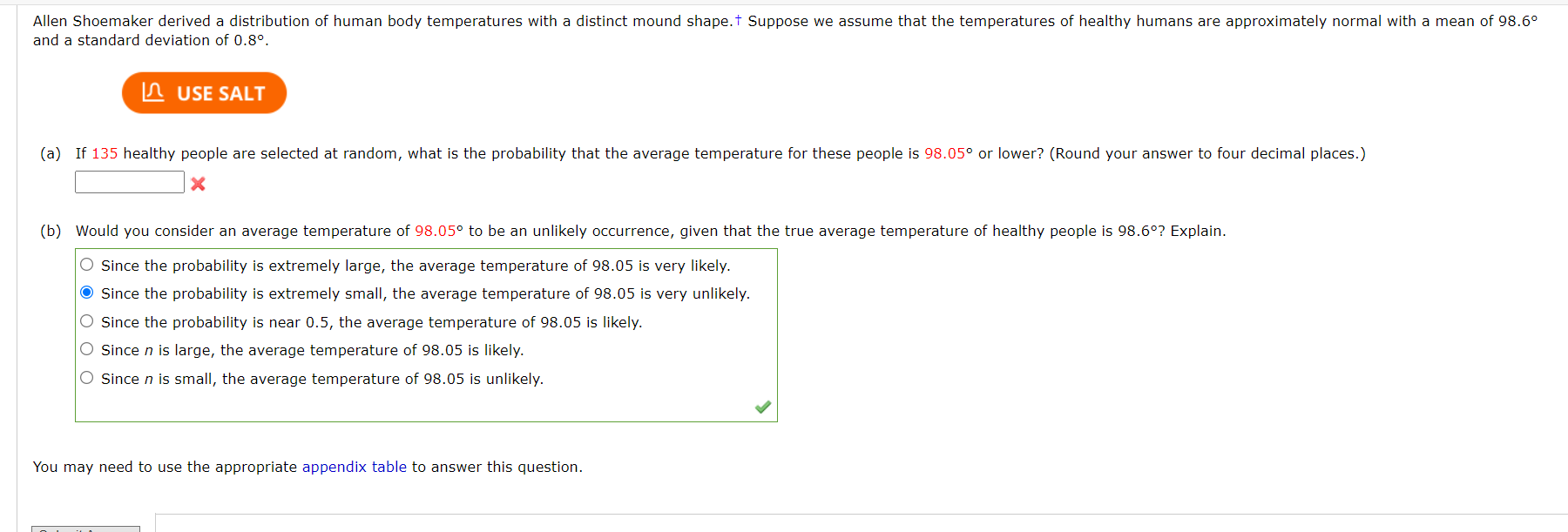 may need to use the appropriate appendix table to answer this question.
