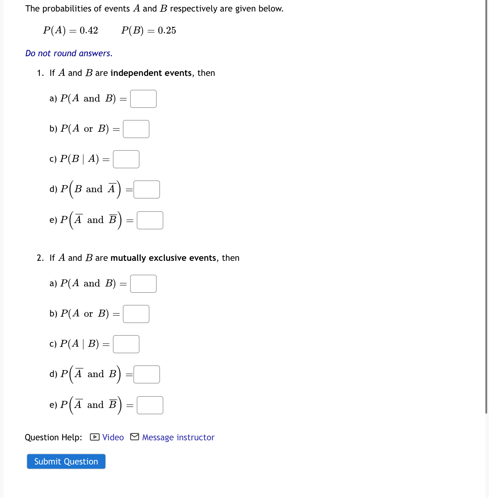 each event. Give each probability as a fraction in simplest form. (a)