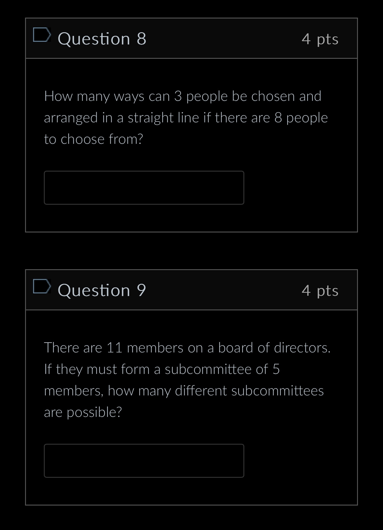 Please help with detailed solutions E Queson 8 4 pts How many