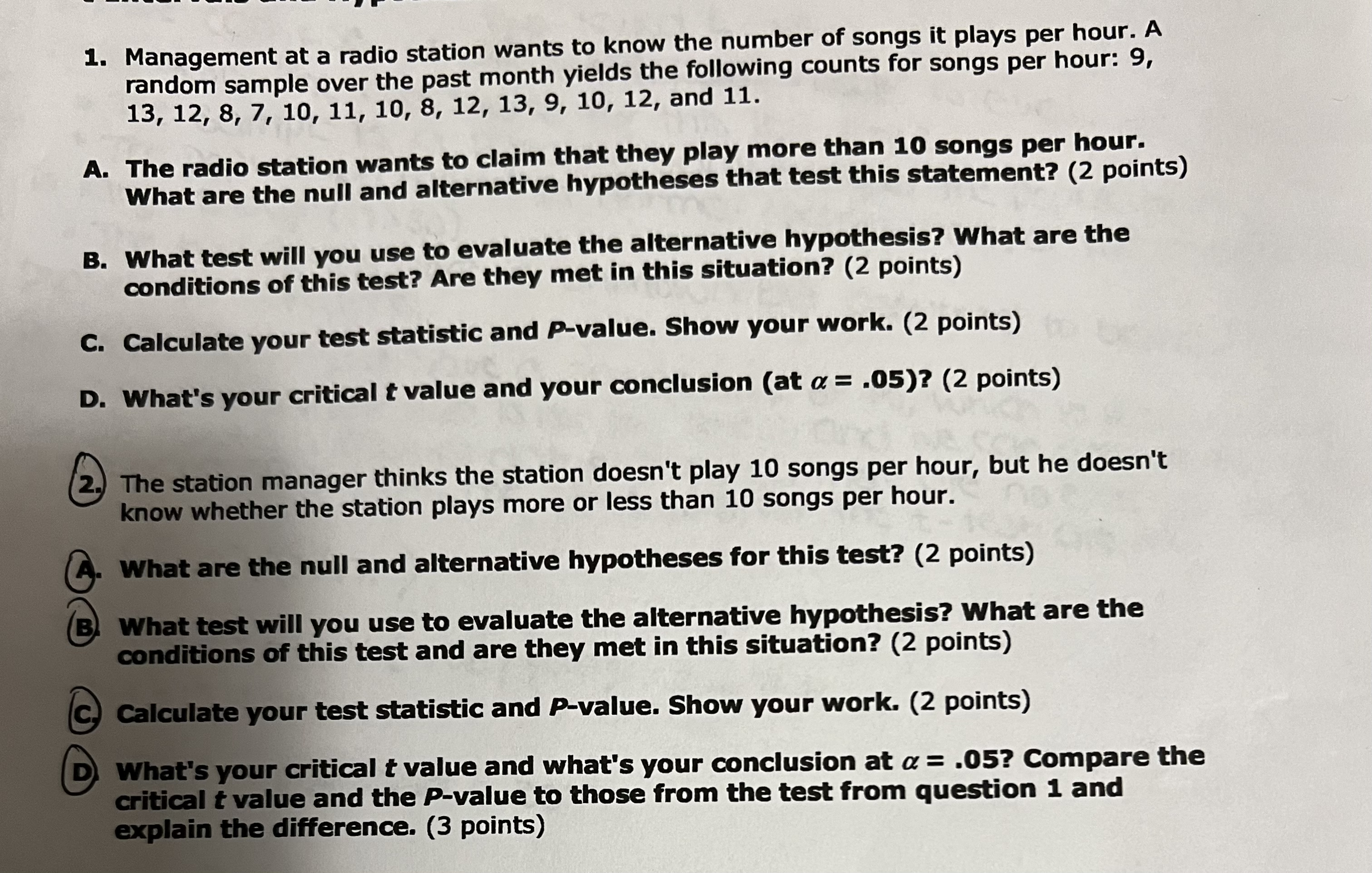 PLEASE ANSWER 2D ONLY!!! Explain in great detail and answer all parts