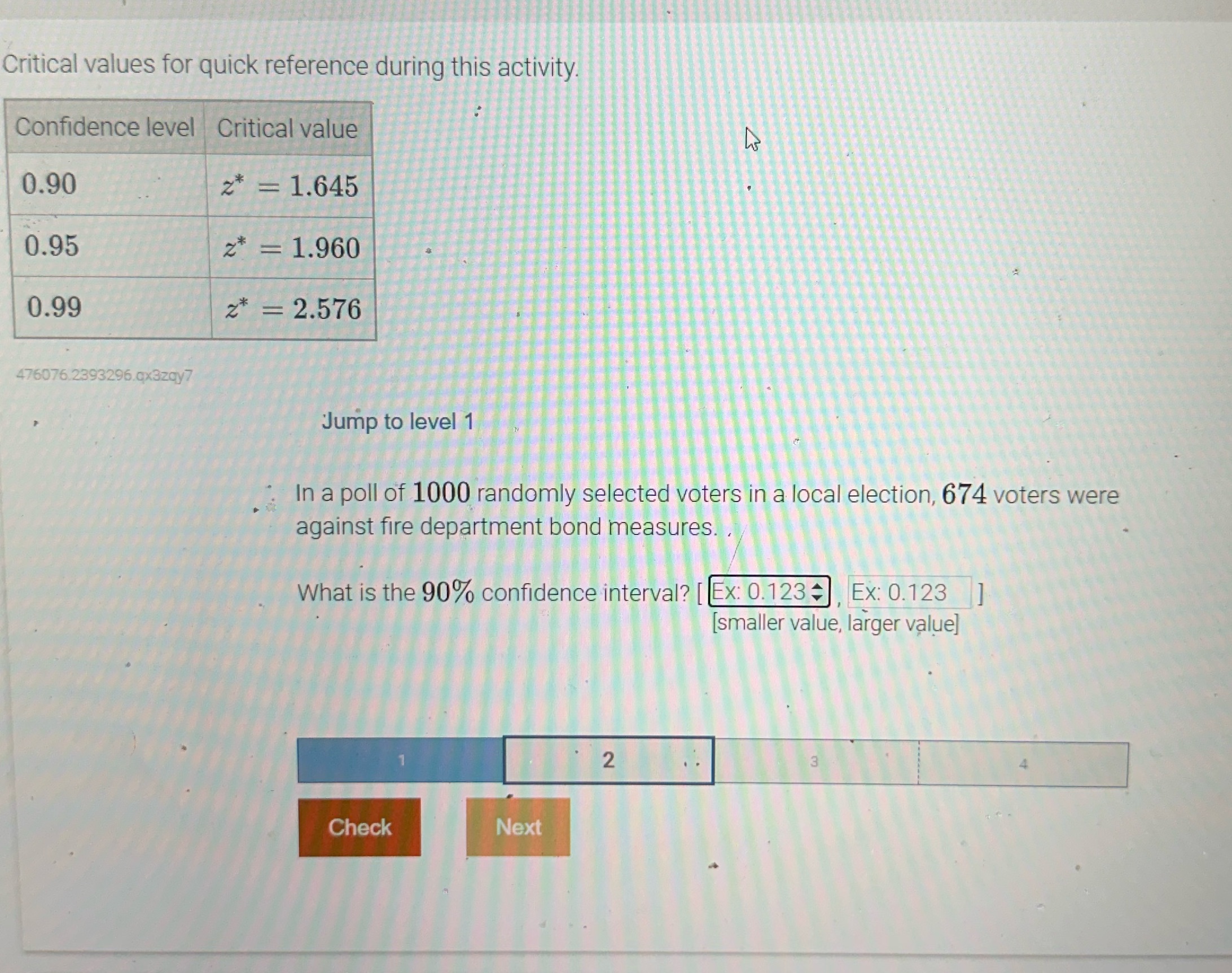Any help would be appreciated Critical values for quick reference during this
