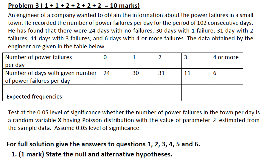  Problem 3 (1 + 1 + 2 + 2 + 2+