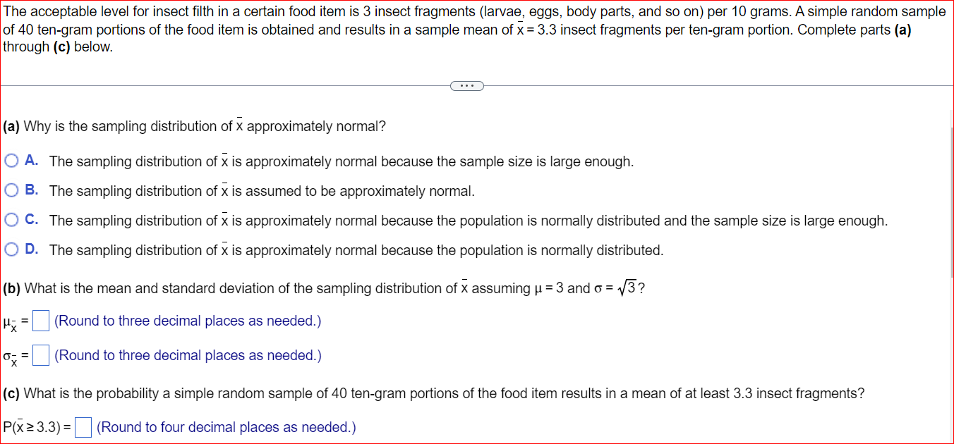 population proportion with a specified characteristic is p = 0.6. Complete parts