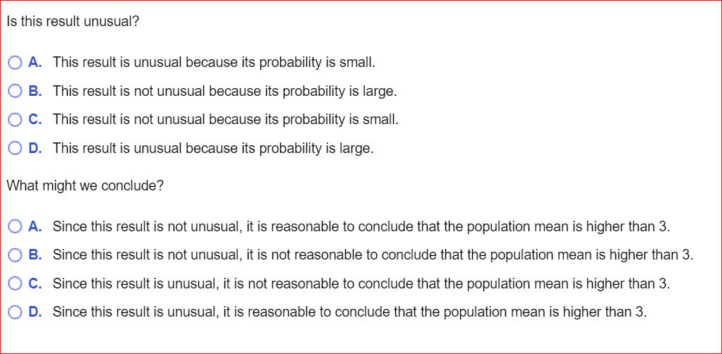 (a) through (c) below. (a) Describe the sampling distribution of 5. Choose