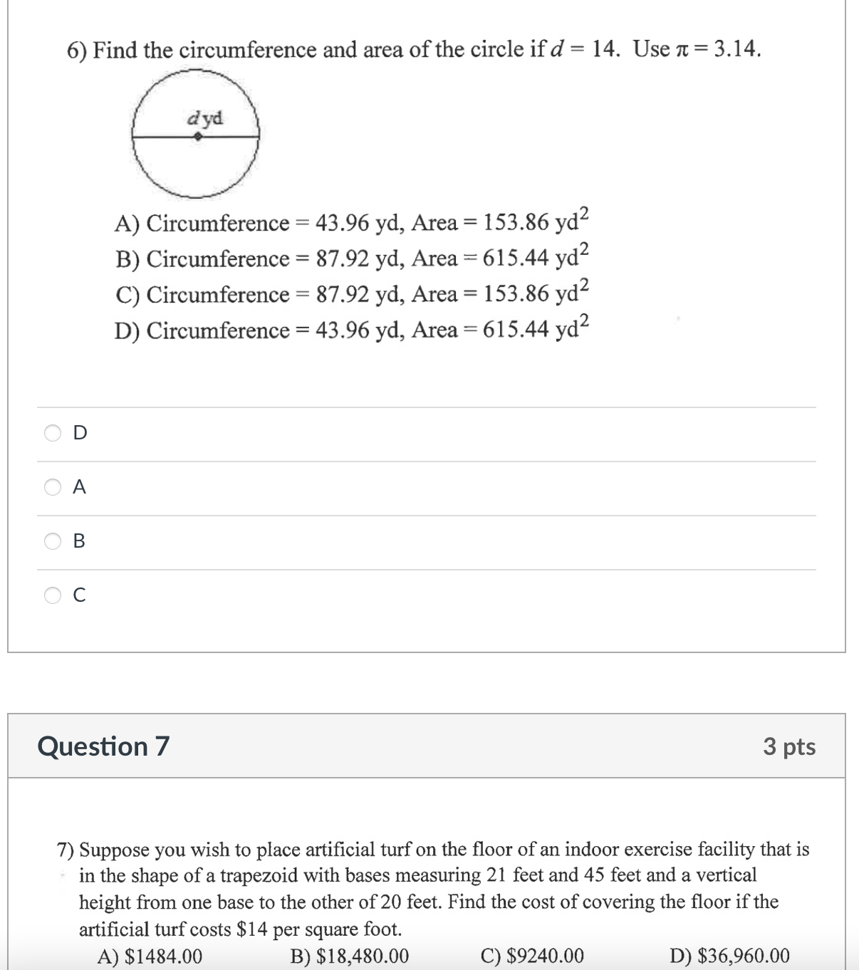 x + 60 270 A) 16.5 B) 39 C) 21 D) 43.5