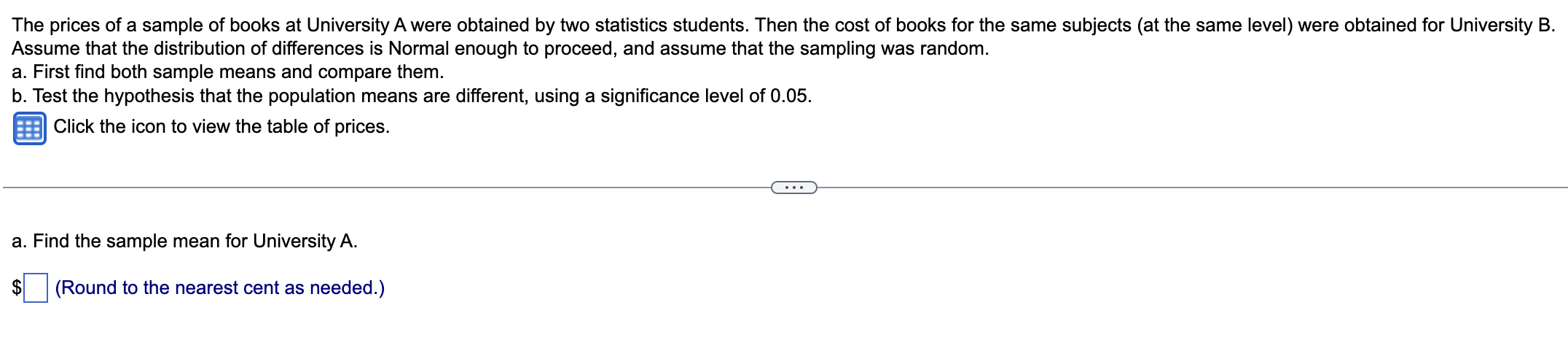 though it were a random sample of male community college students. Test