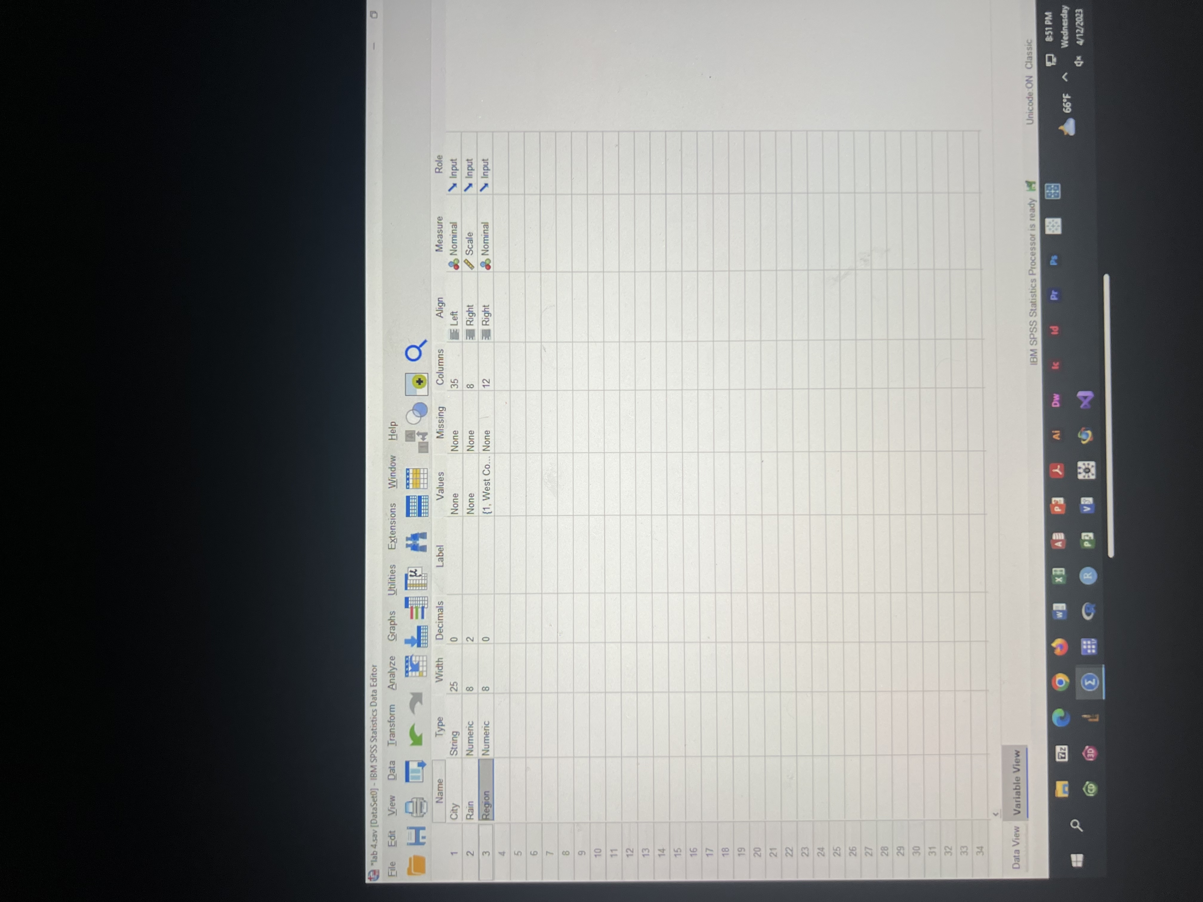 data for cites that were located on the west coast, in the