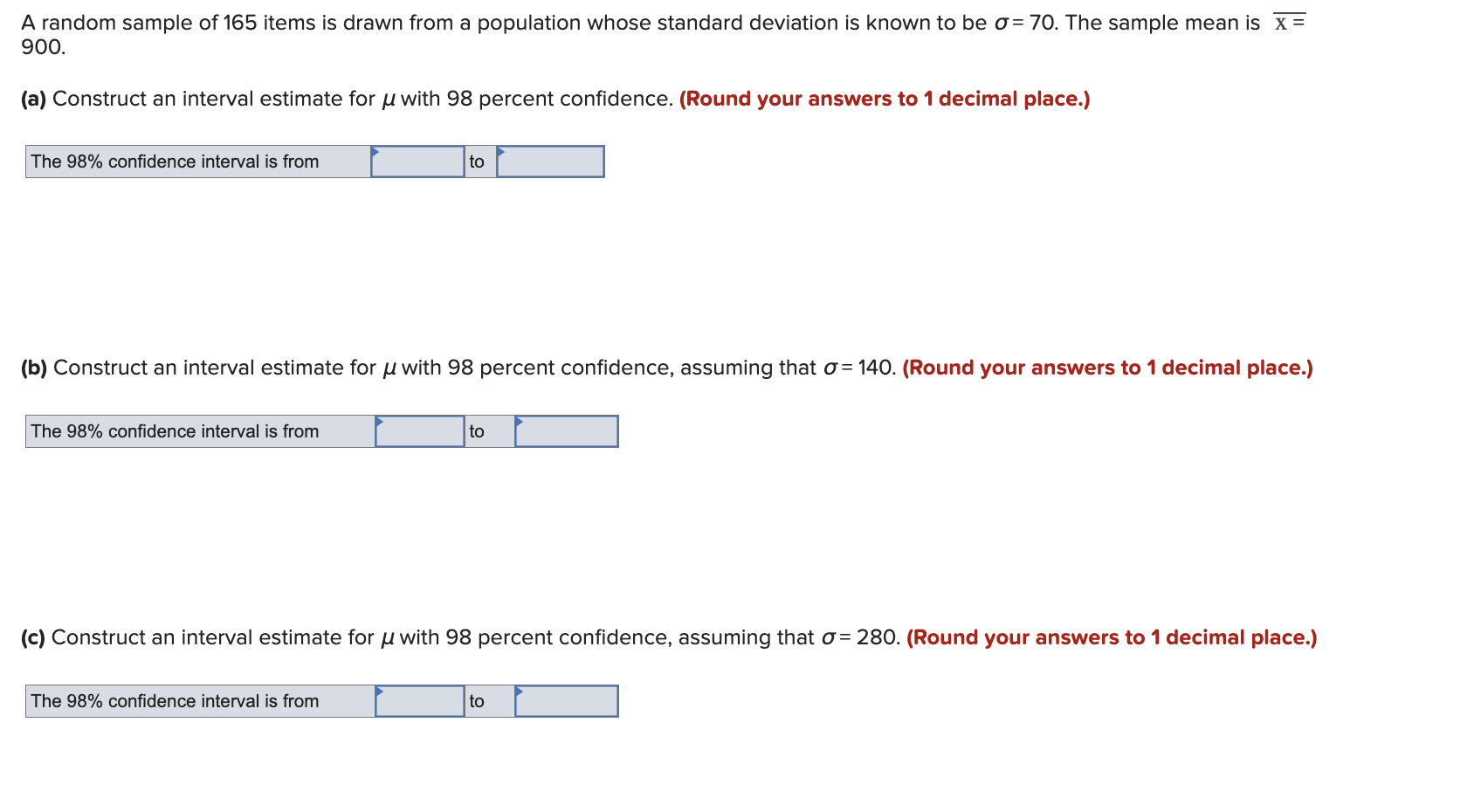 (Round your answers to 2 decimal places.) The 90% confidence interval is