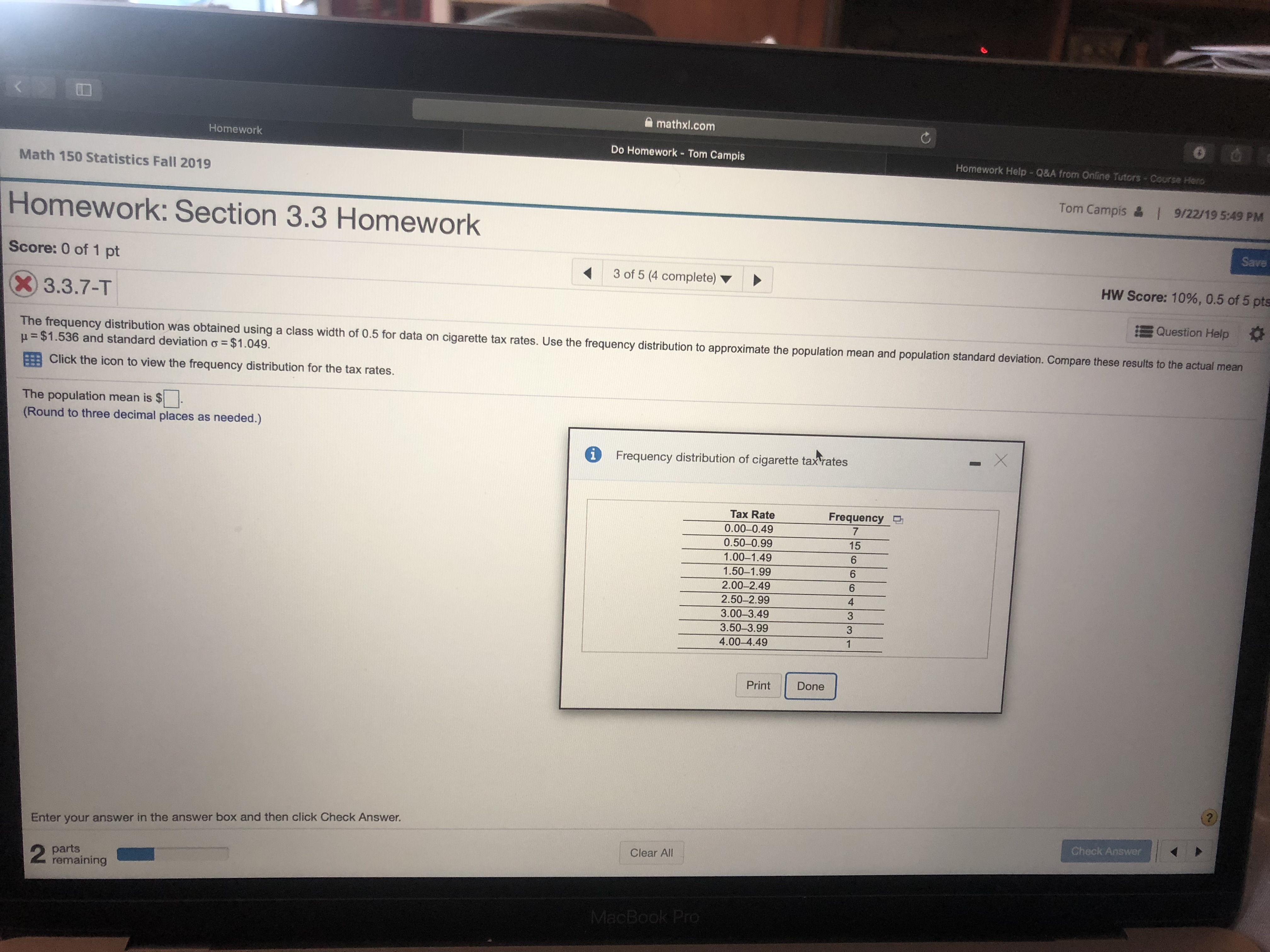  mathxl.com Homework Do Homework - Tom Campis Homework Help - Q&A