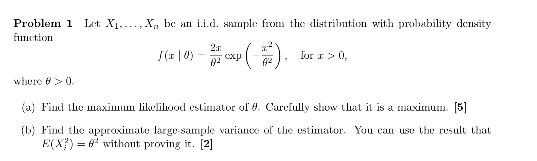 Intermediate Statistical Theory: Bayesian estimation Problem 1 Let X1, ..., Xn be