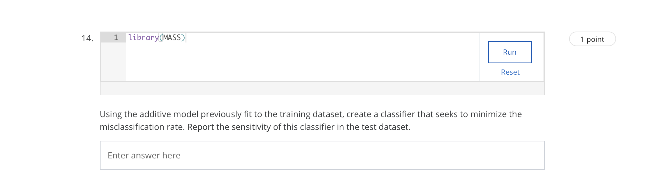 model log (P(x) = Bo + B121 + 32x2 + B3x] +