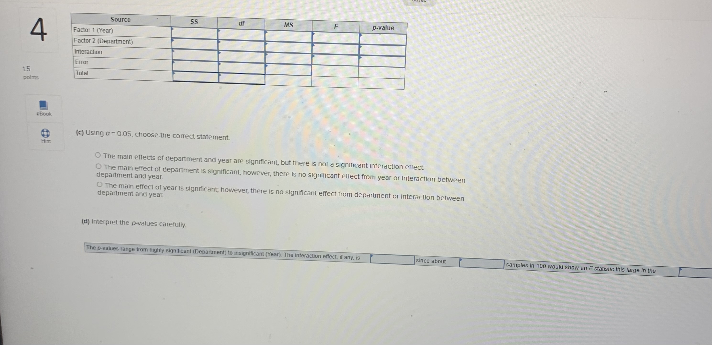Every 4 months (three times a year) each department head rates the