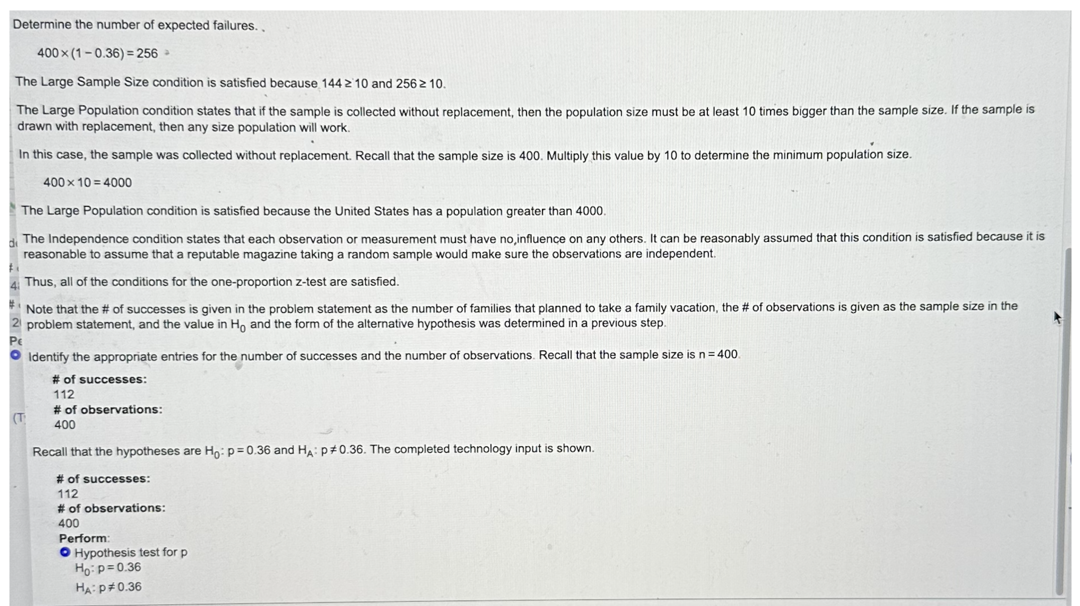 HA : P #0.5 OConfidence interval for p Level: 0.95 Method: Standard-Wald