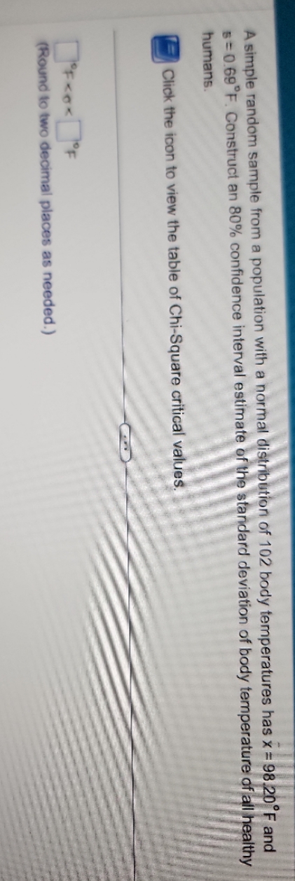  A simple random sample from a population with a normal distribution