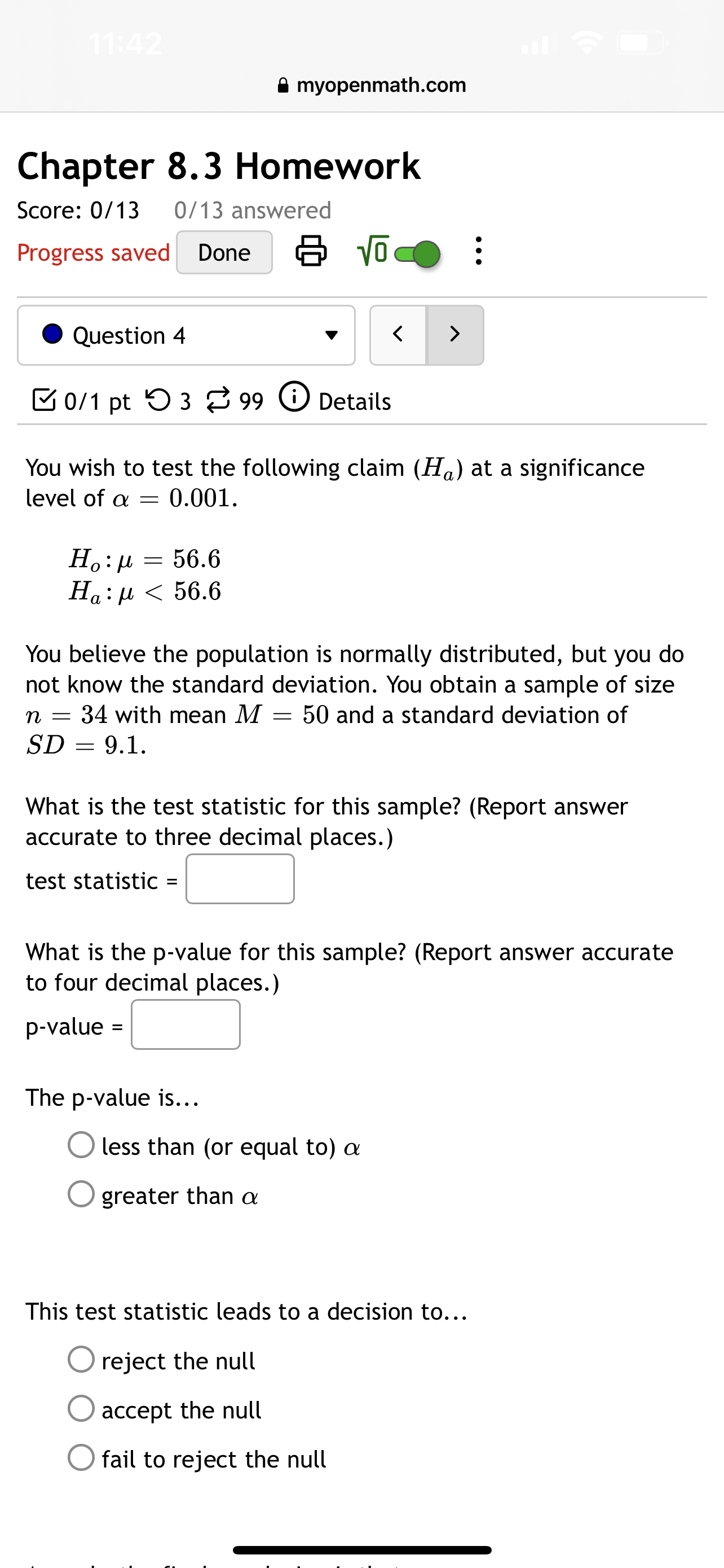 lists 48 different departure delay times (minutes) for American Airlines flights from