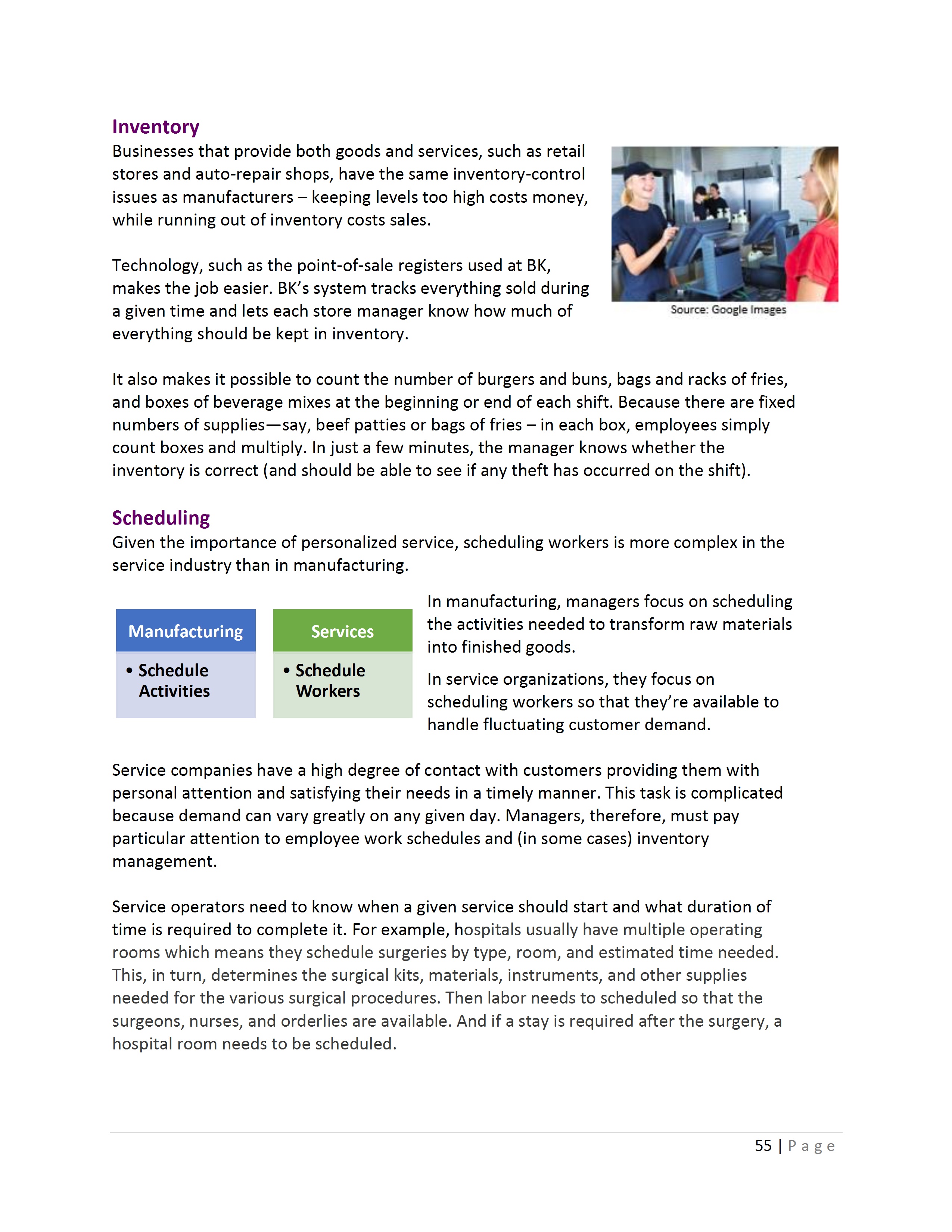 translate the VOC into specific technical I - EB features that characterize