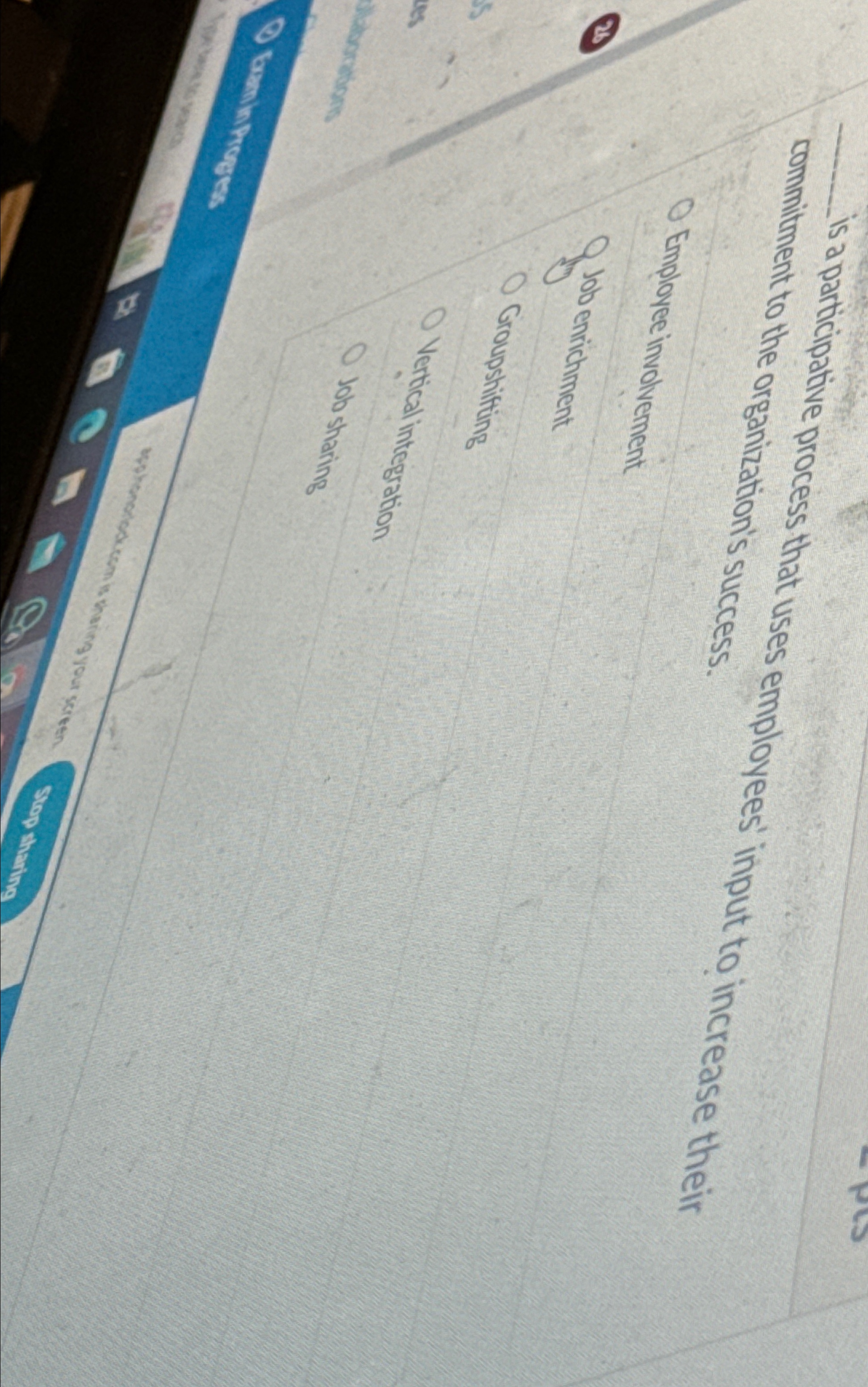  is a participative process that uses employees' input to increase their