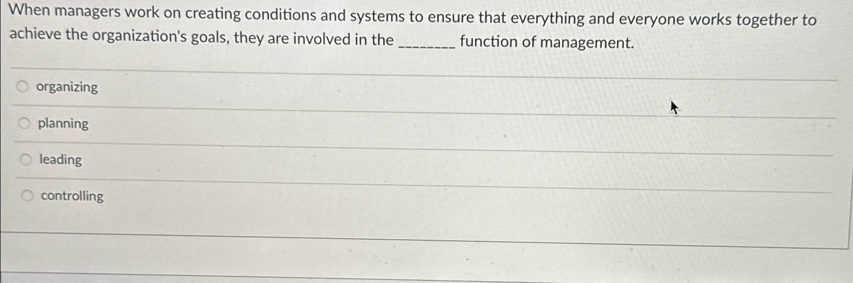  When managers work on creating conditions and systems to ensure that