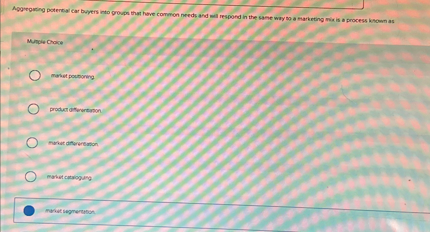  Aggregating potential car buyers into groups that have common needs and