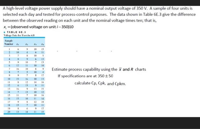  A high-level voltage power supply should have a nominal output voltage