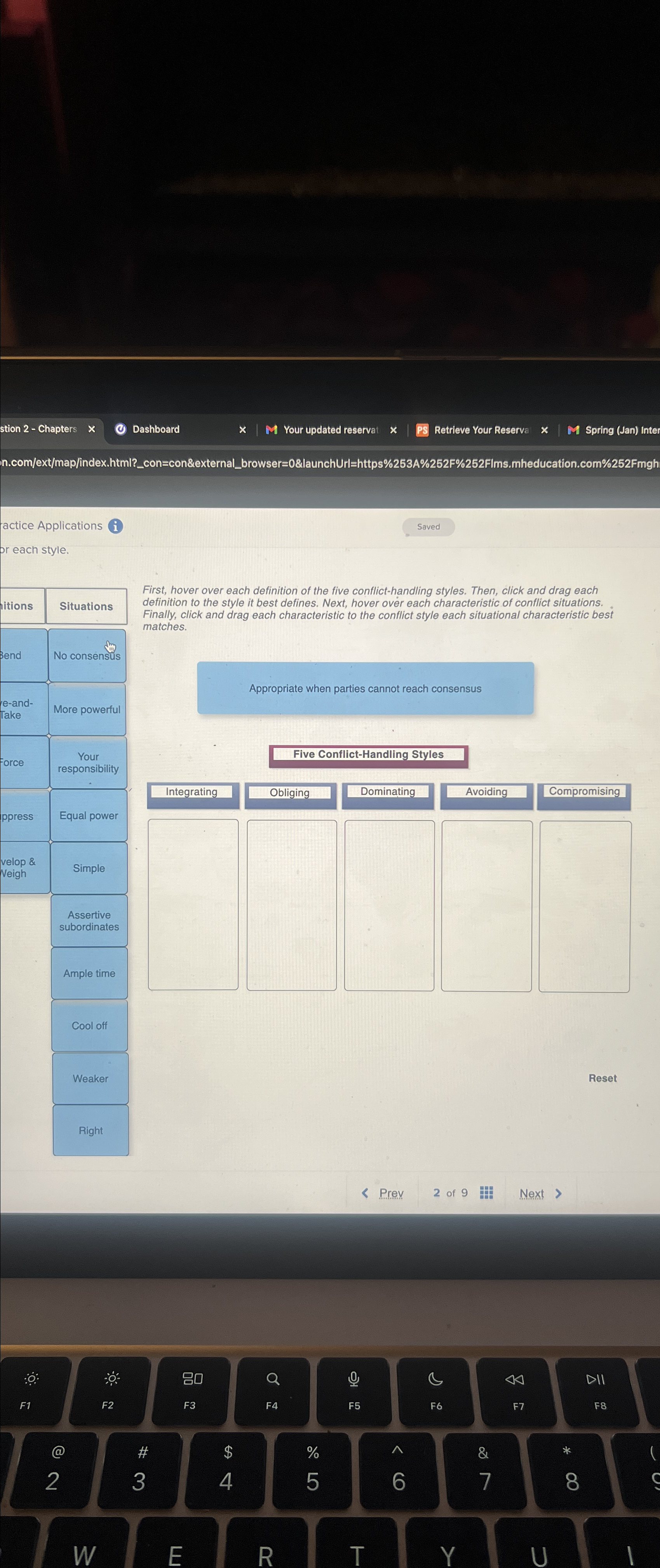  actice Applications pr each style. Bend First, hover over each definition