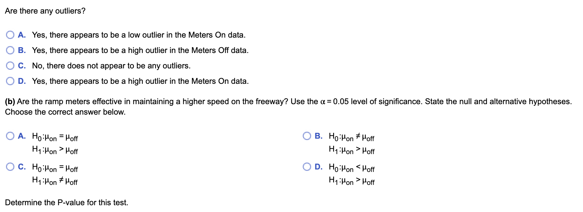 entering a freeway to stop for a certain period of time before