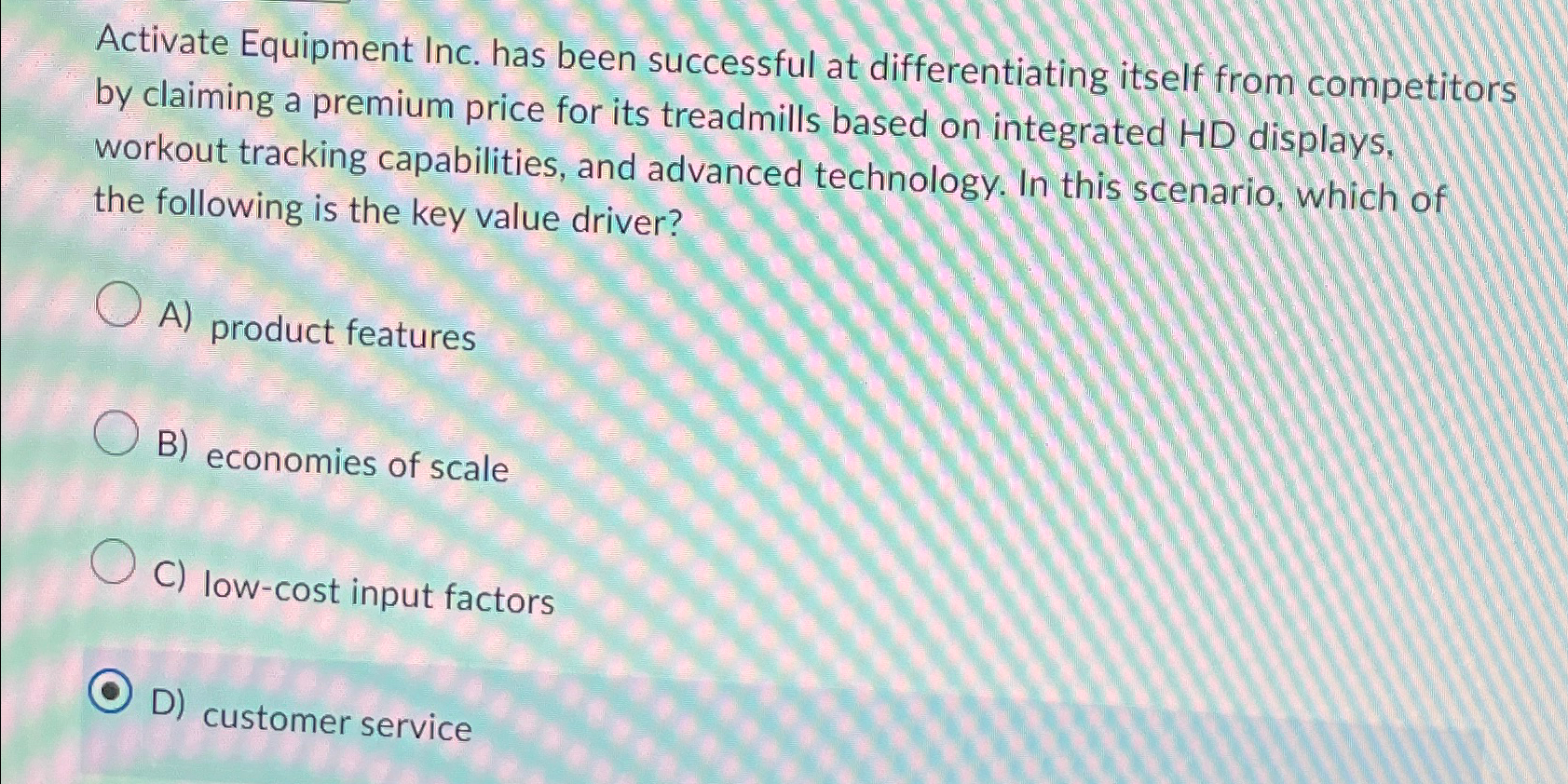  Activate Equipment Inc. has been successful at differentiating itself from competitors
