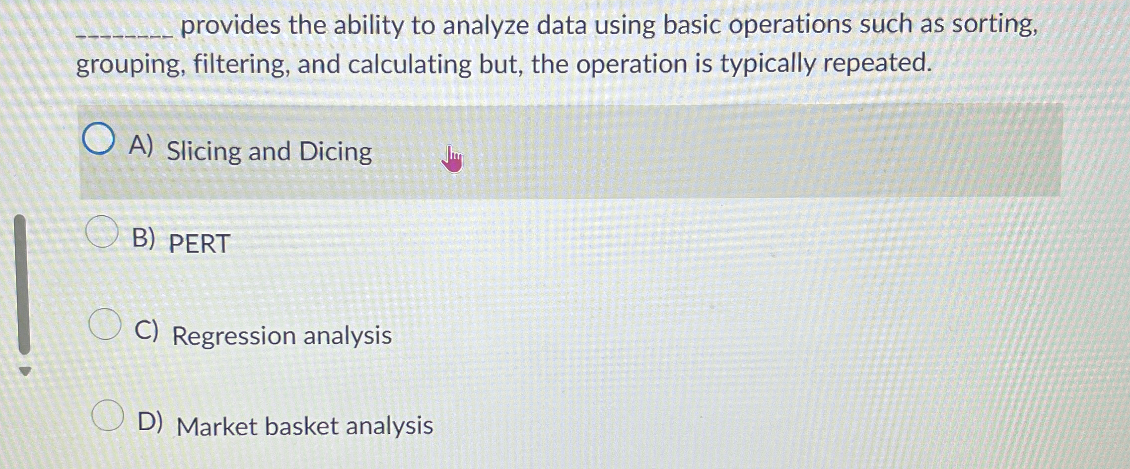  provides the ability to analyze data using basic operations such as