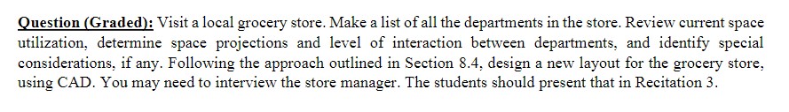  Question (Graded): Visit a local grocery store. Make a list of