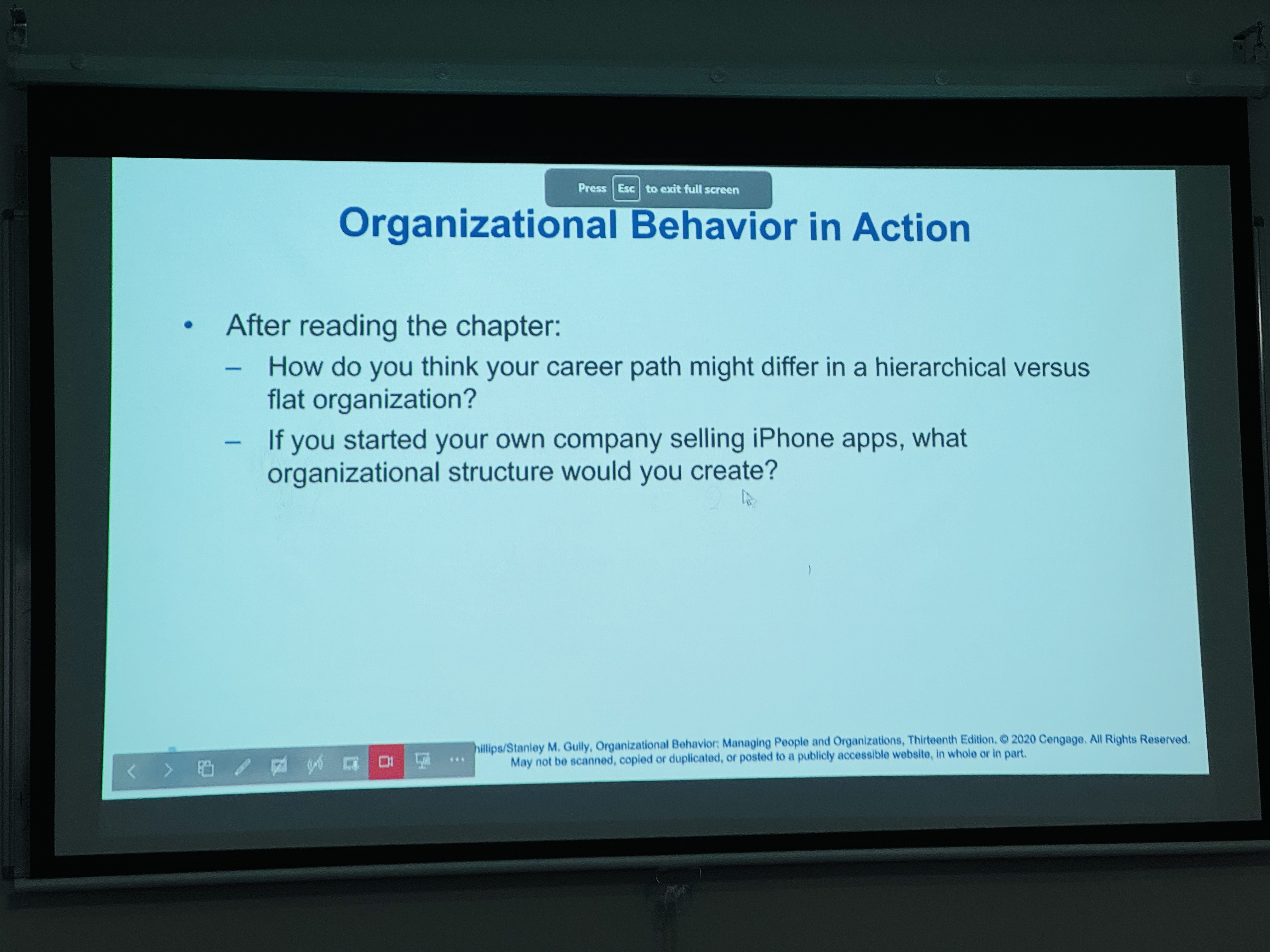  Organizational Behavior in Action After reading the chapter: How do you