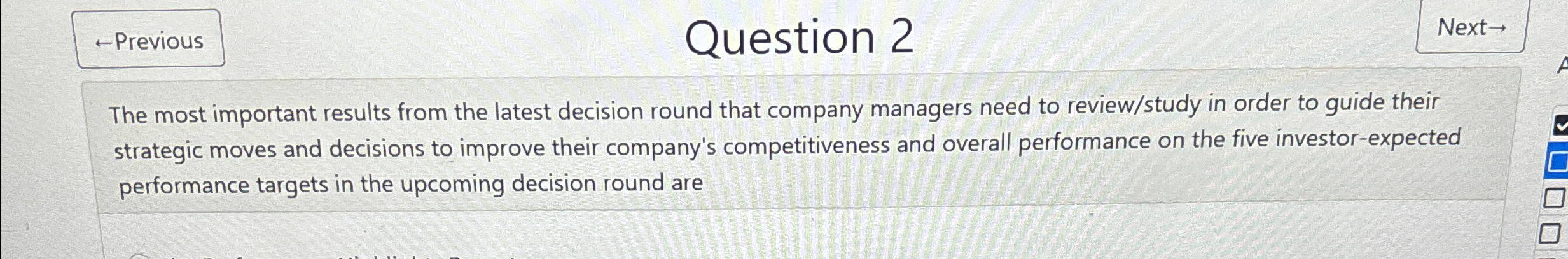 larr Previous Question 2 Next The most important results from the