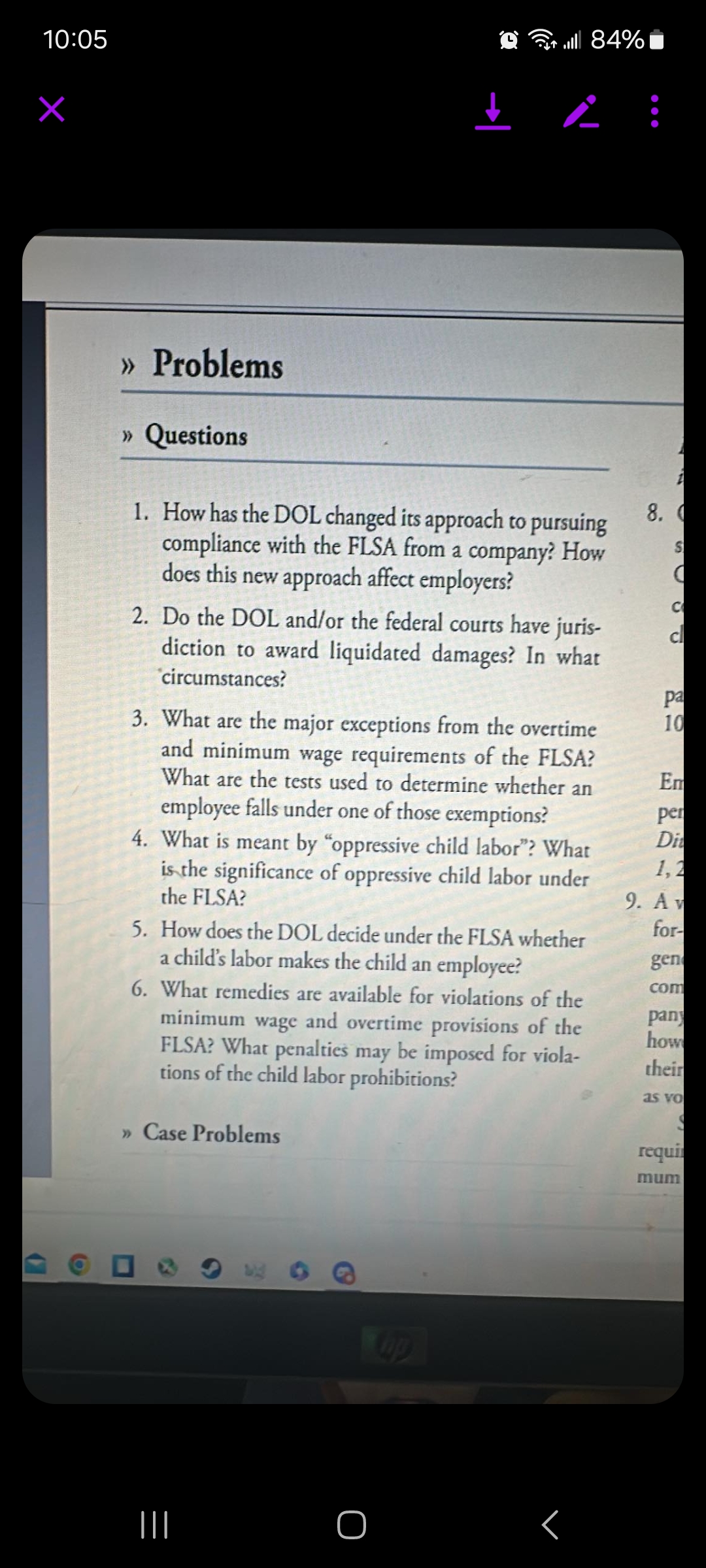  Problems Questions How has the DOL changed its approach to pursuing