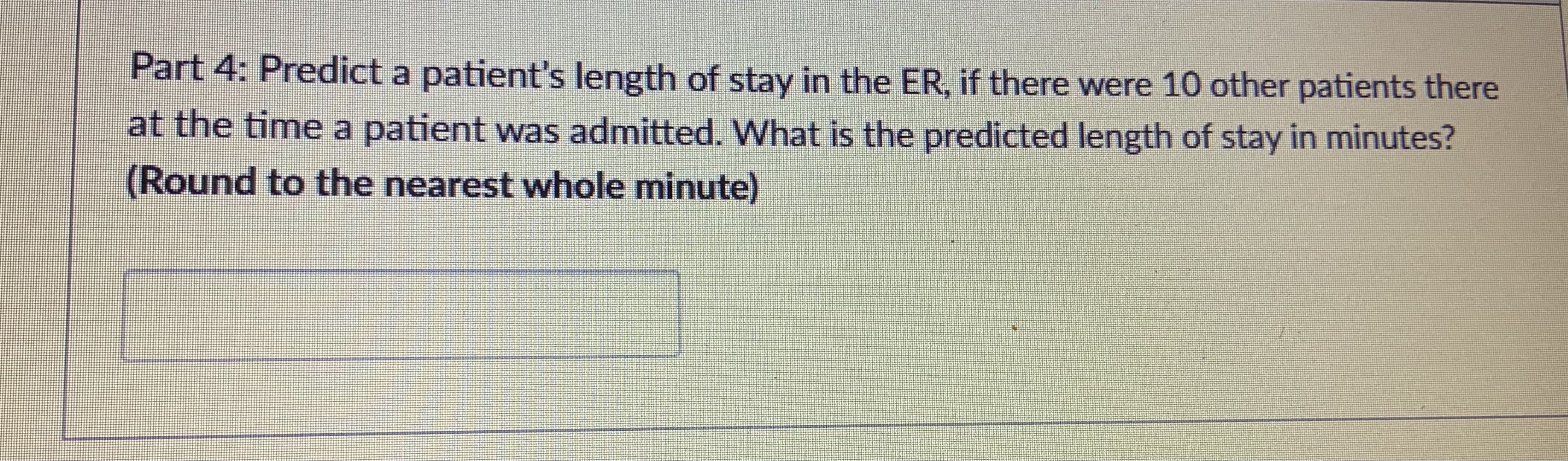 a statistically significant linear relationship with length of stay in the ER?