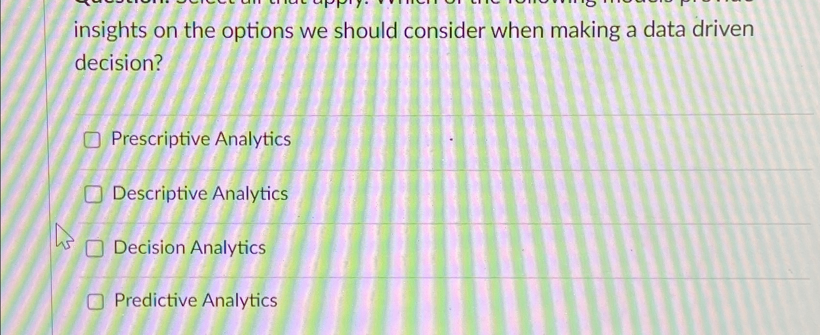  insights on the options we should consider when making a data