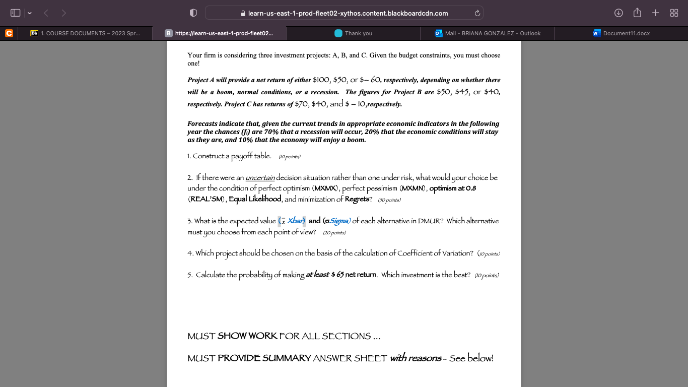 PLEASE ANSWER ALL QUESTIONS USING THE CORRECT CHARTS THANK YOU! Your firm