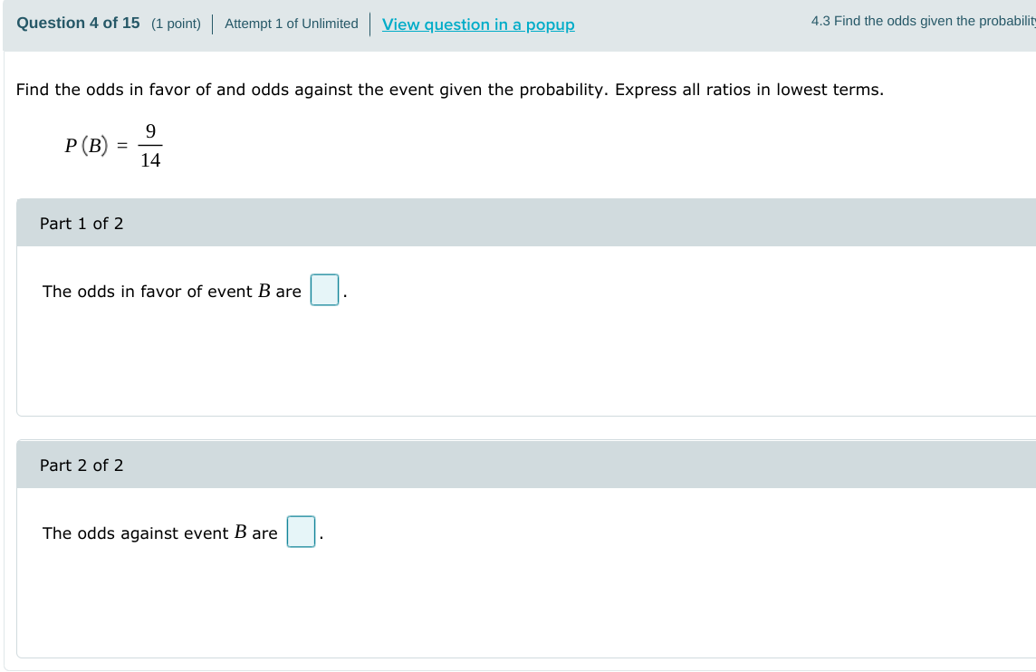 math question //// 143 thier all diffrent questions Find the odds in