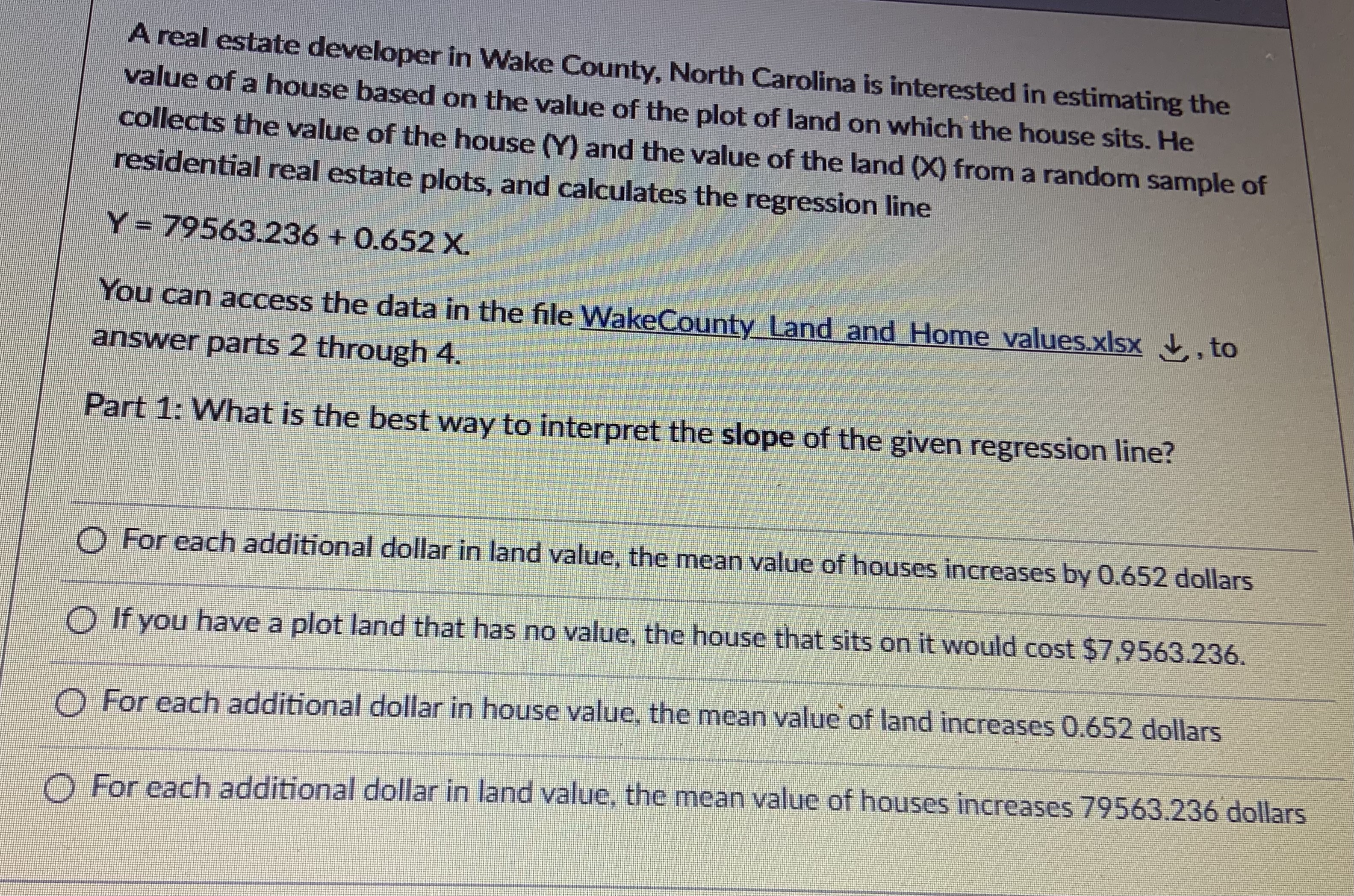 31 1 pts Part 5: The developer collects the data for another