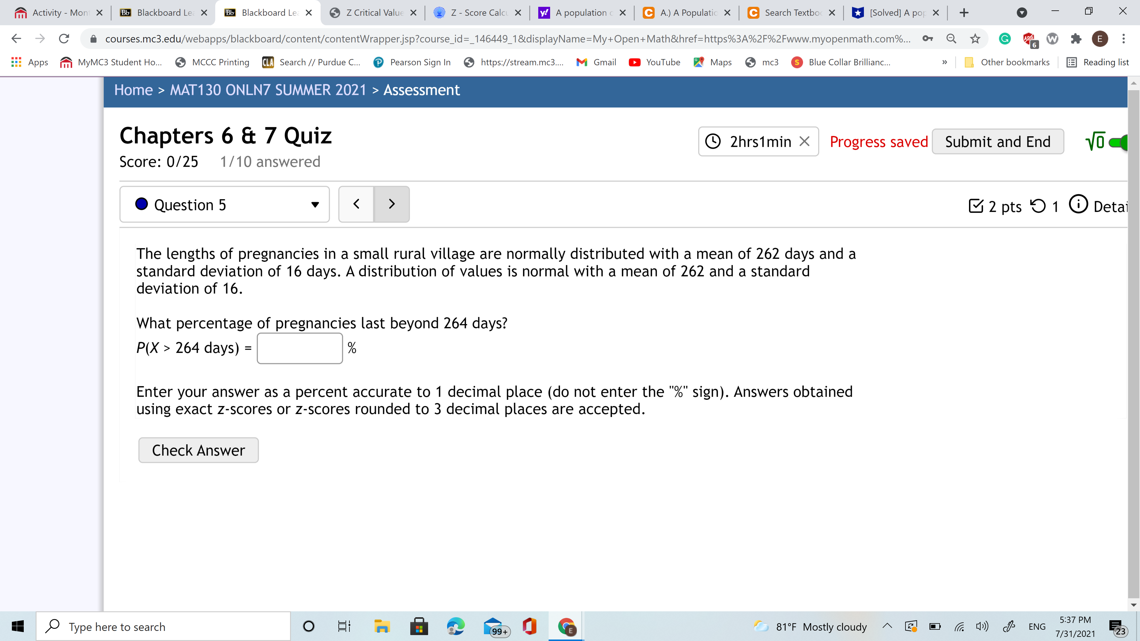 X Bb Blackboard Le: X Z Critical Value X Z - Score