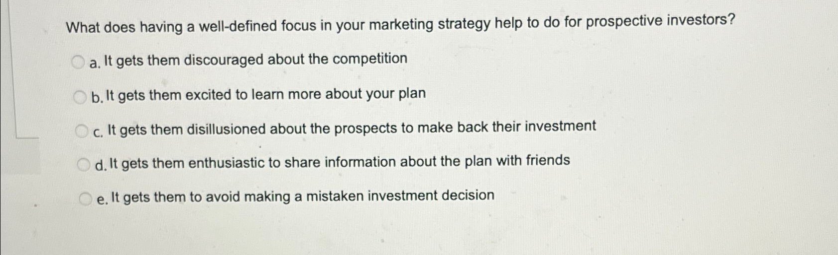  What does having a well-defined focus in your marketing strategy help