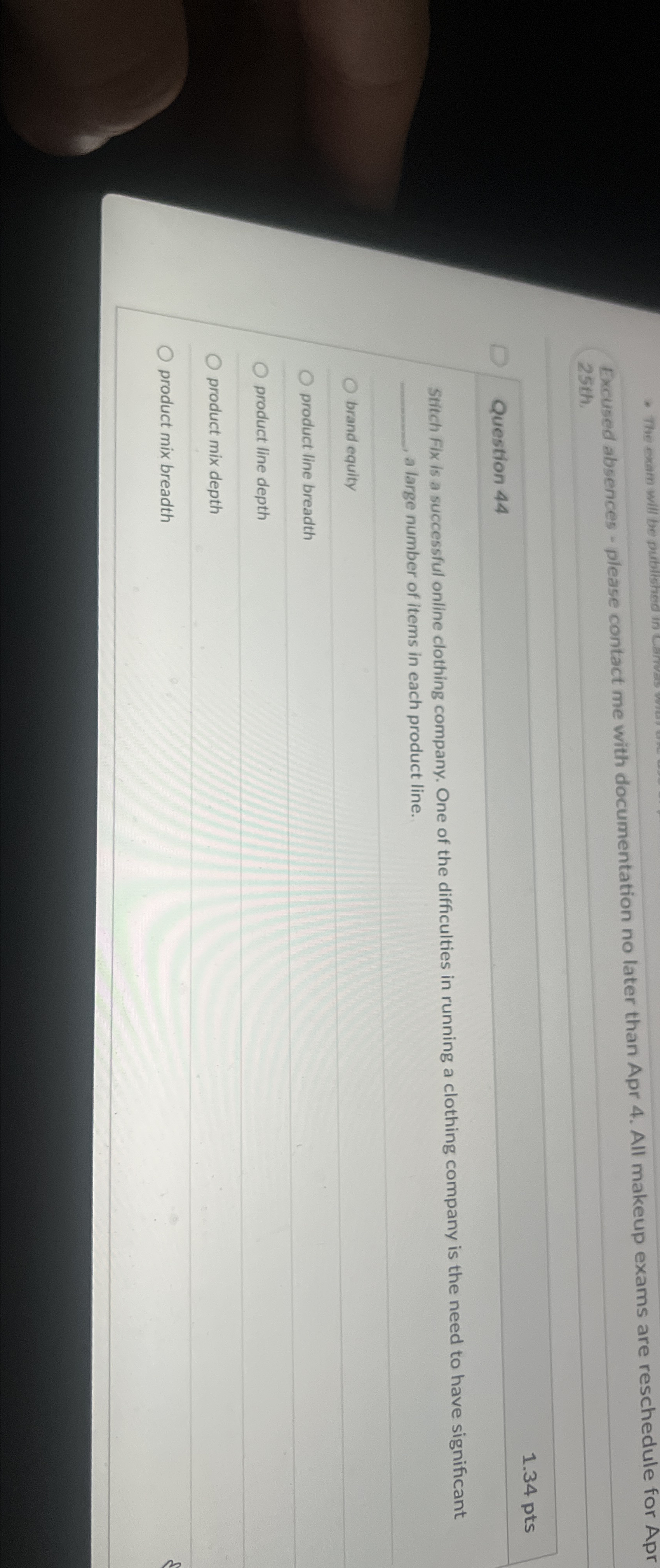  Excused absences - please contact me with documentation no later than