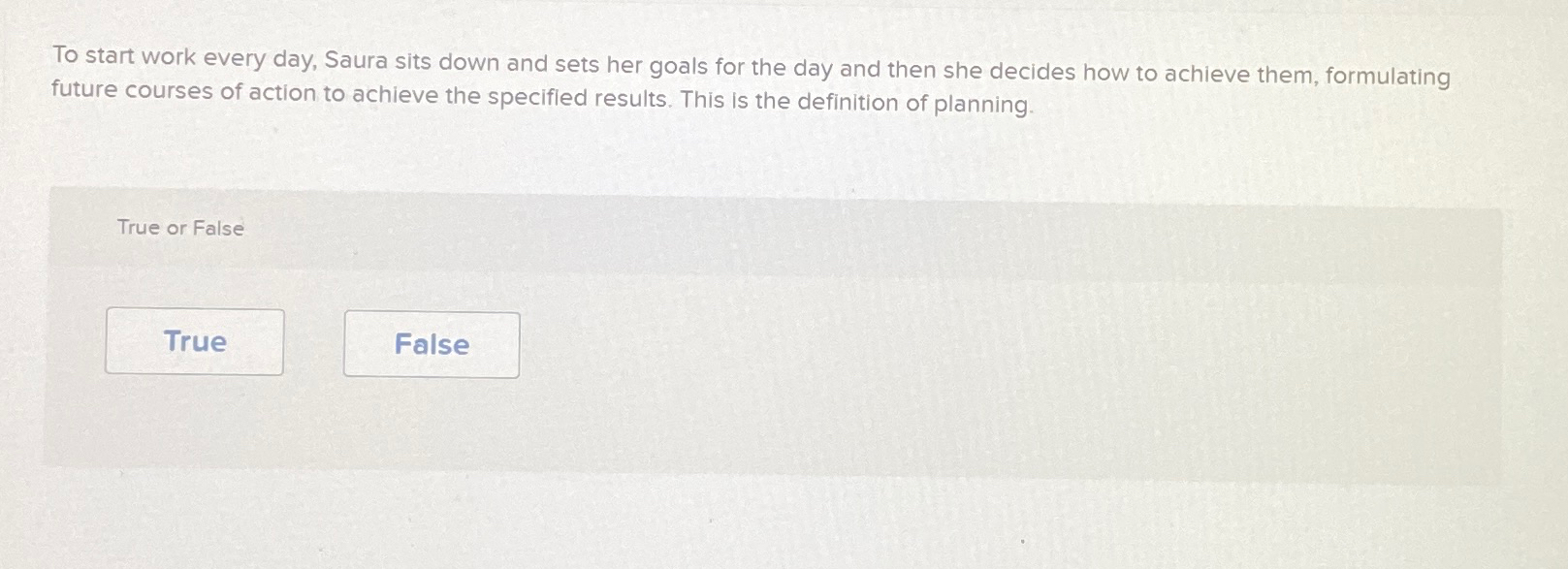  To start work every day, Saura sits down and sets her