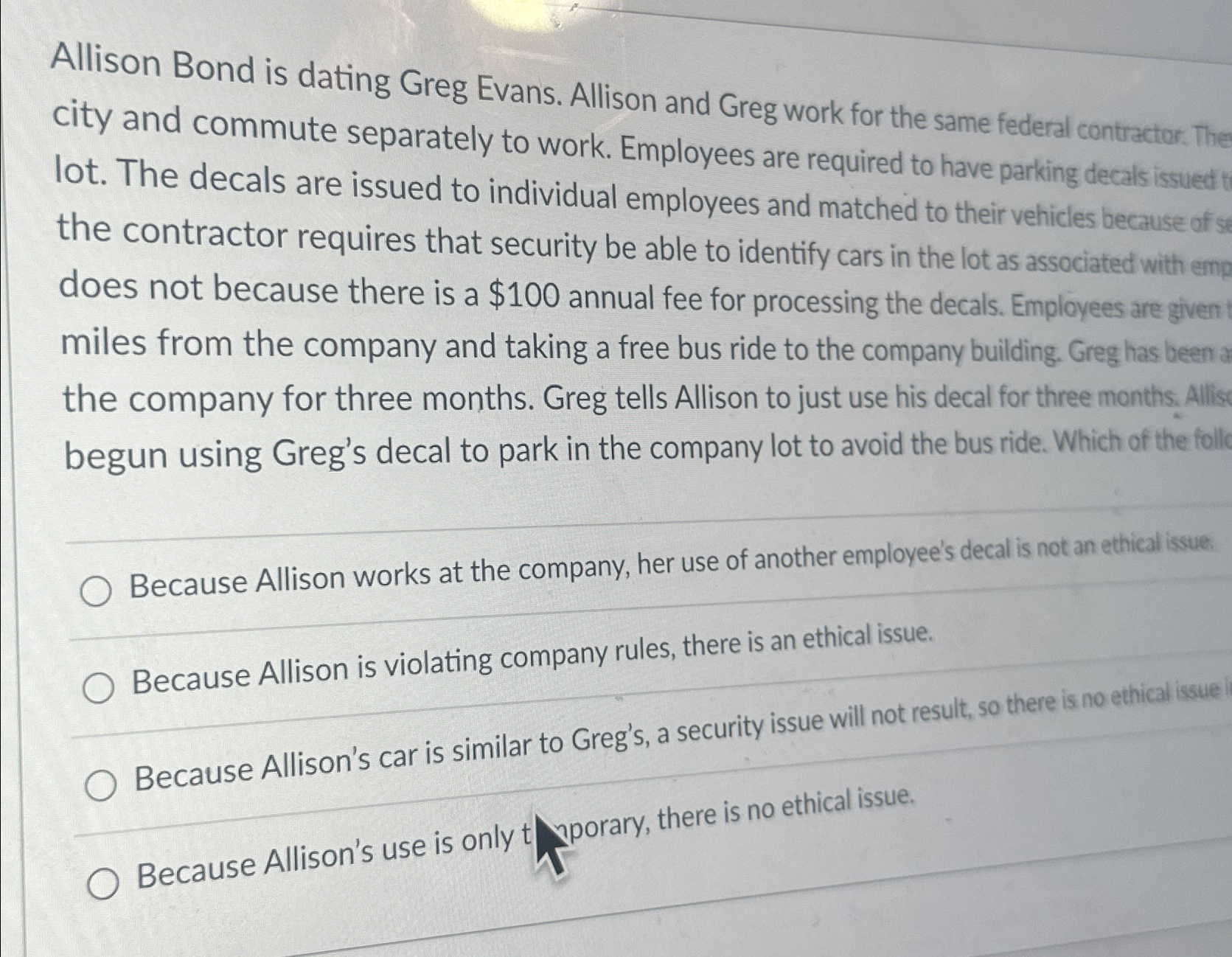  Allison Bond is dating Greg Evans. Allison and Greg work for