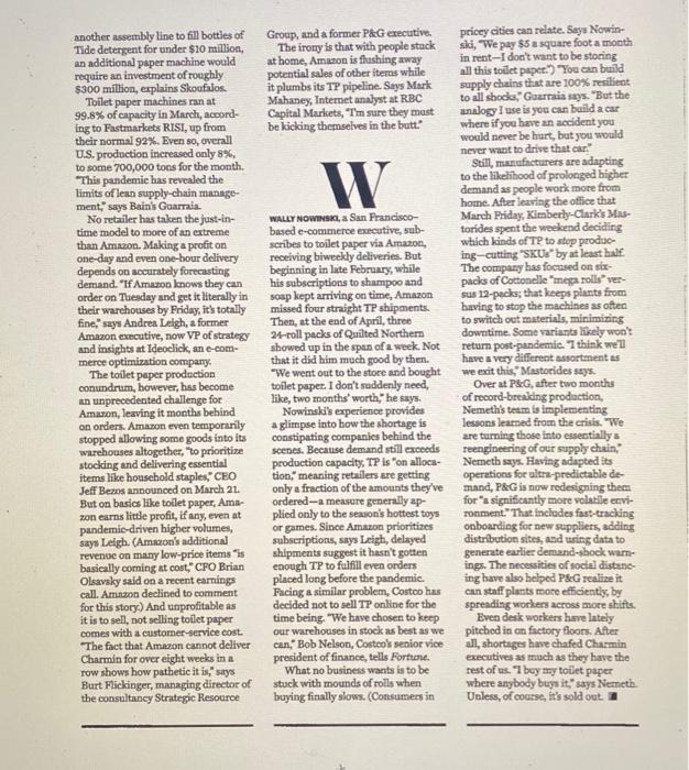 Why is Toilet Paper Production Capacity so expensive? 3. Did the amount