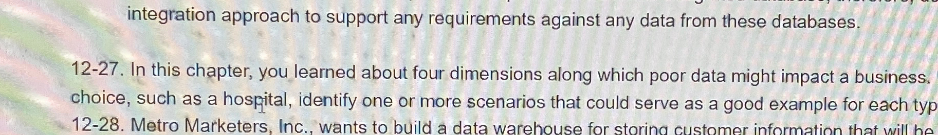  integration approach to support any requirements against any data from these