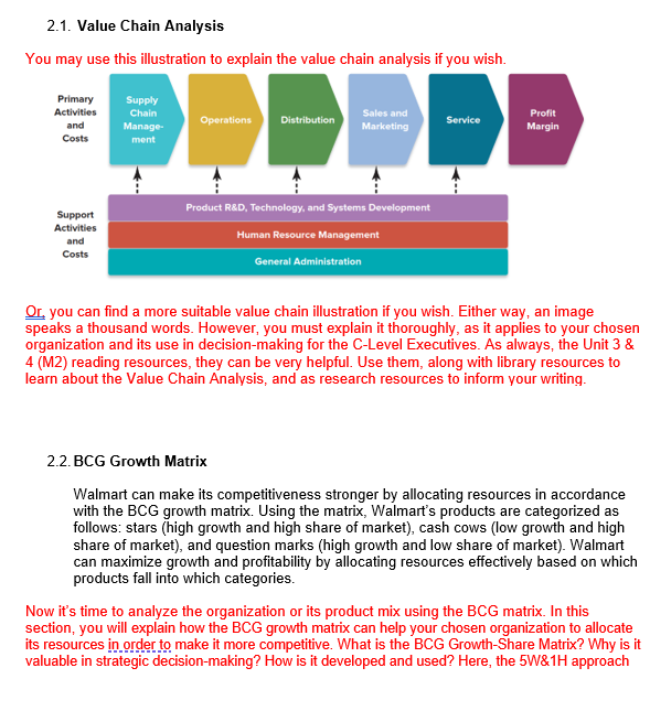  2.1. Value Chain Analysis You may use this illustration to explain