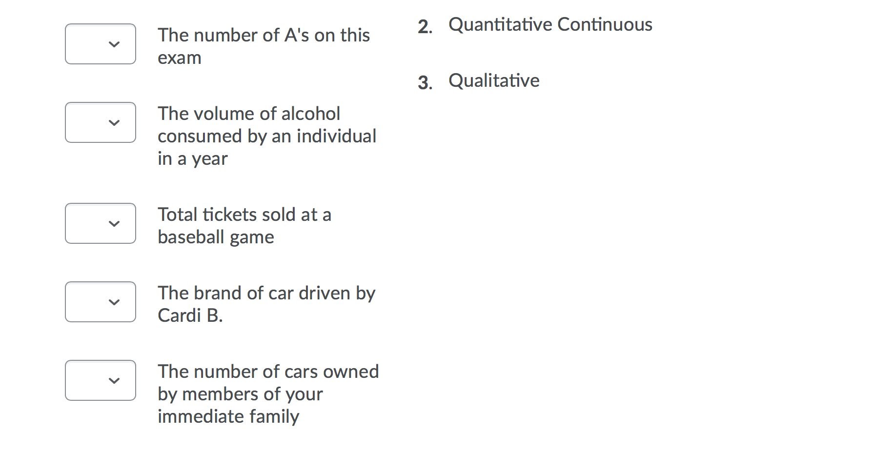 in this response Amount of water in a lake The cooked weight