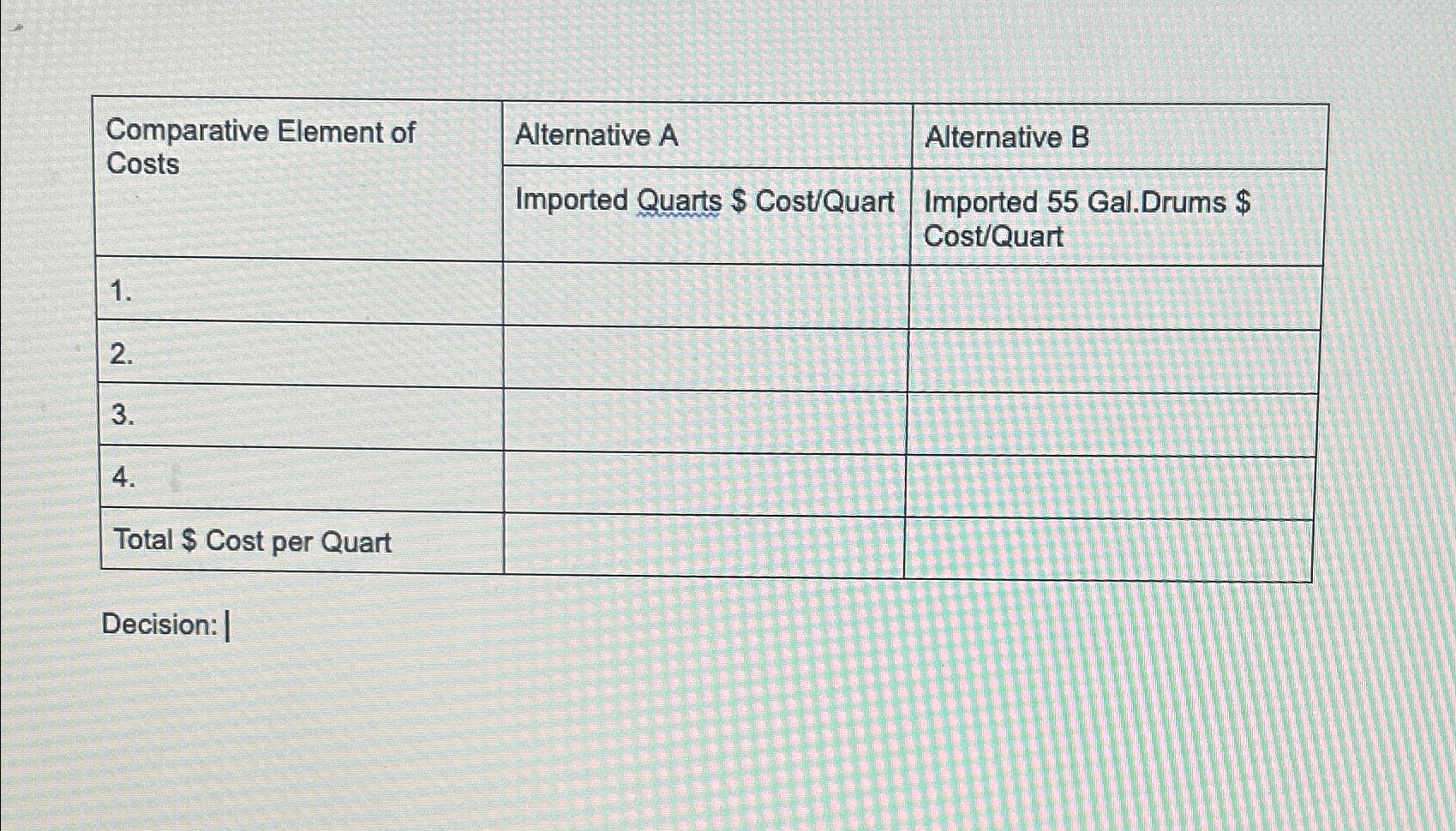  Mini Case: Taurus Manufacturing V2B John Baker, Vice President of Taurus