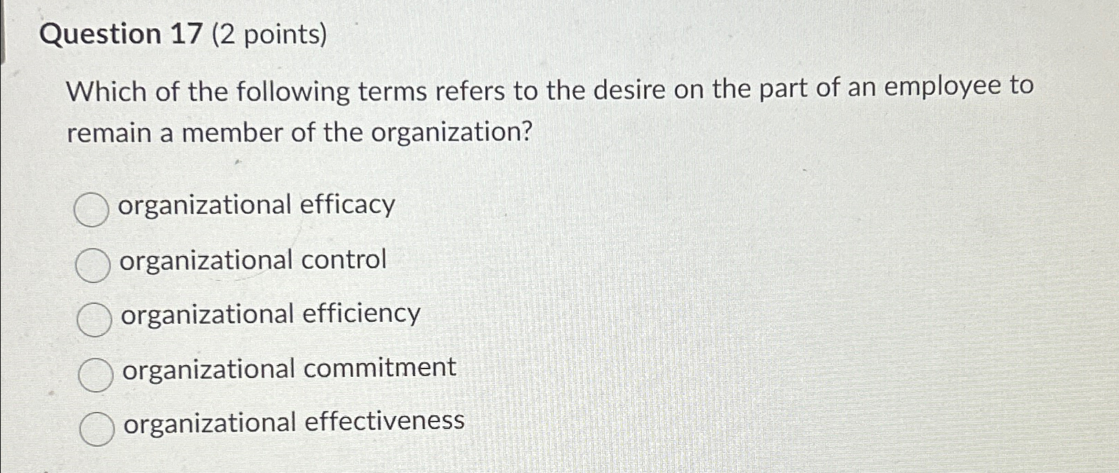  Question 17(2 points) Which of the following terms refers to the