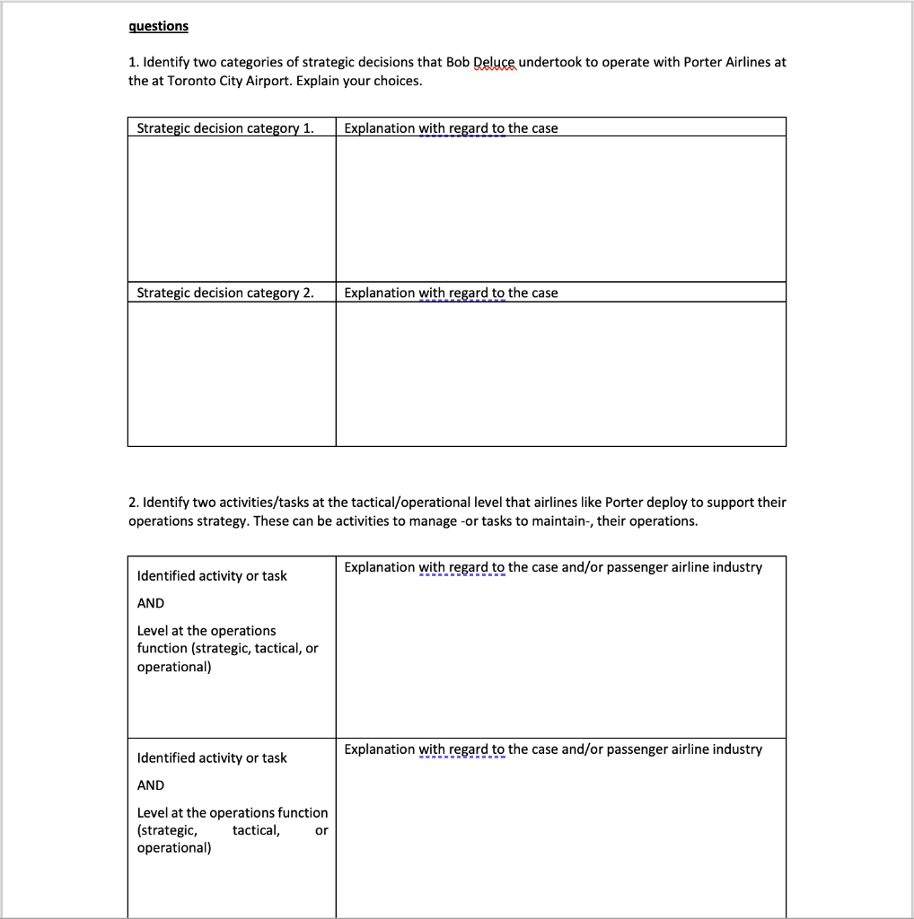  Class Competitiveness, strategy, and productivity Mini case: Porter Airlines In 2006,